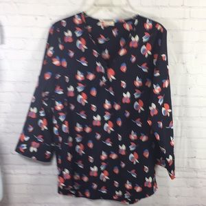 Pixley 3/4 Sleeve V Neck Comfortable Top Size L